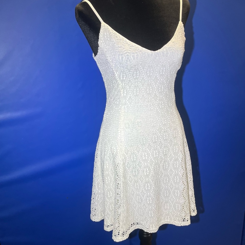 Lace Mini Dress; White